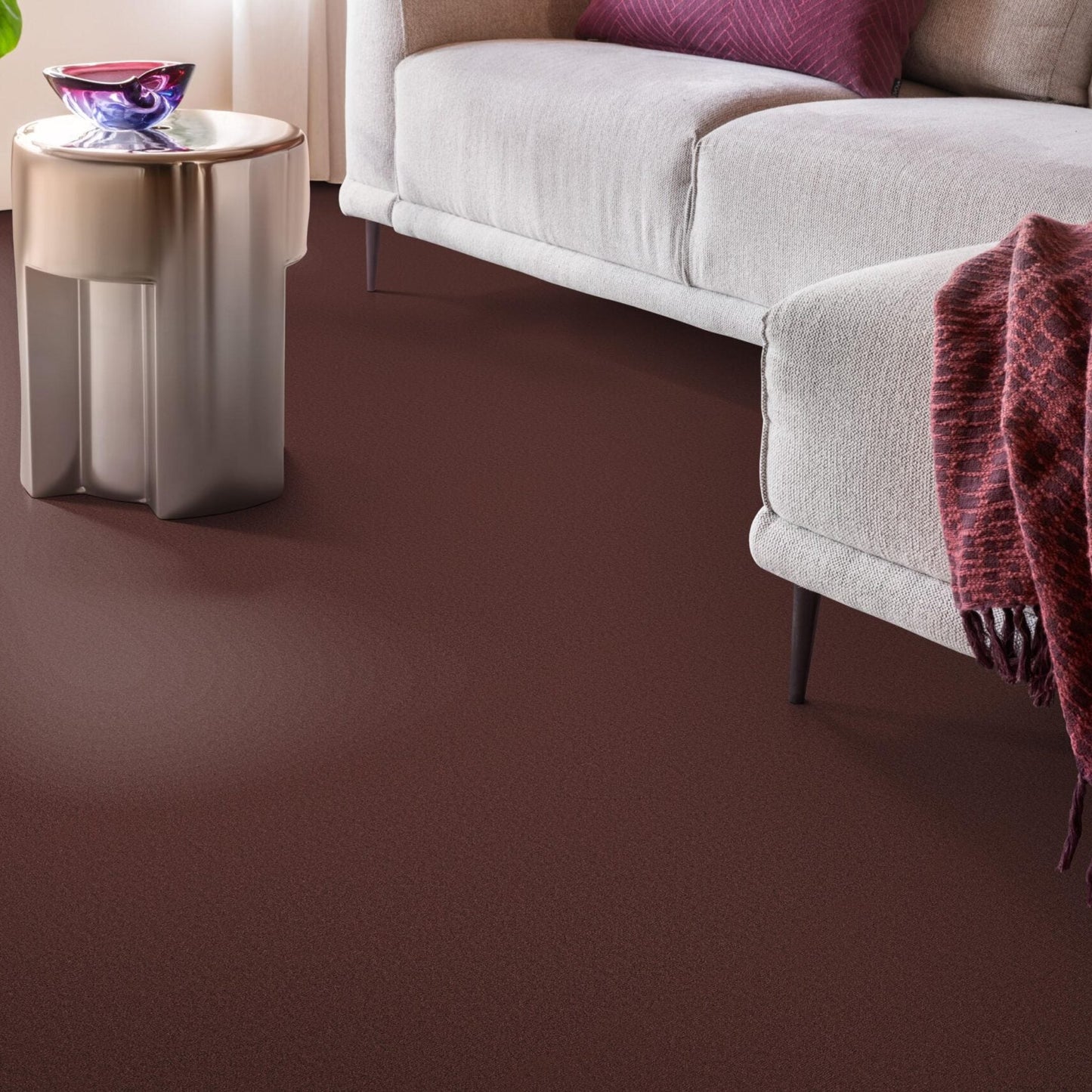 Ambiant Durham donkerrood 1001 | 400cm