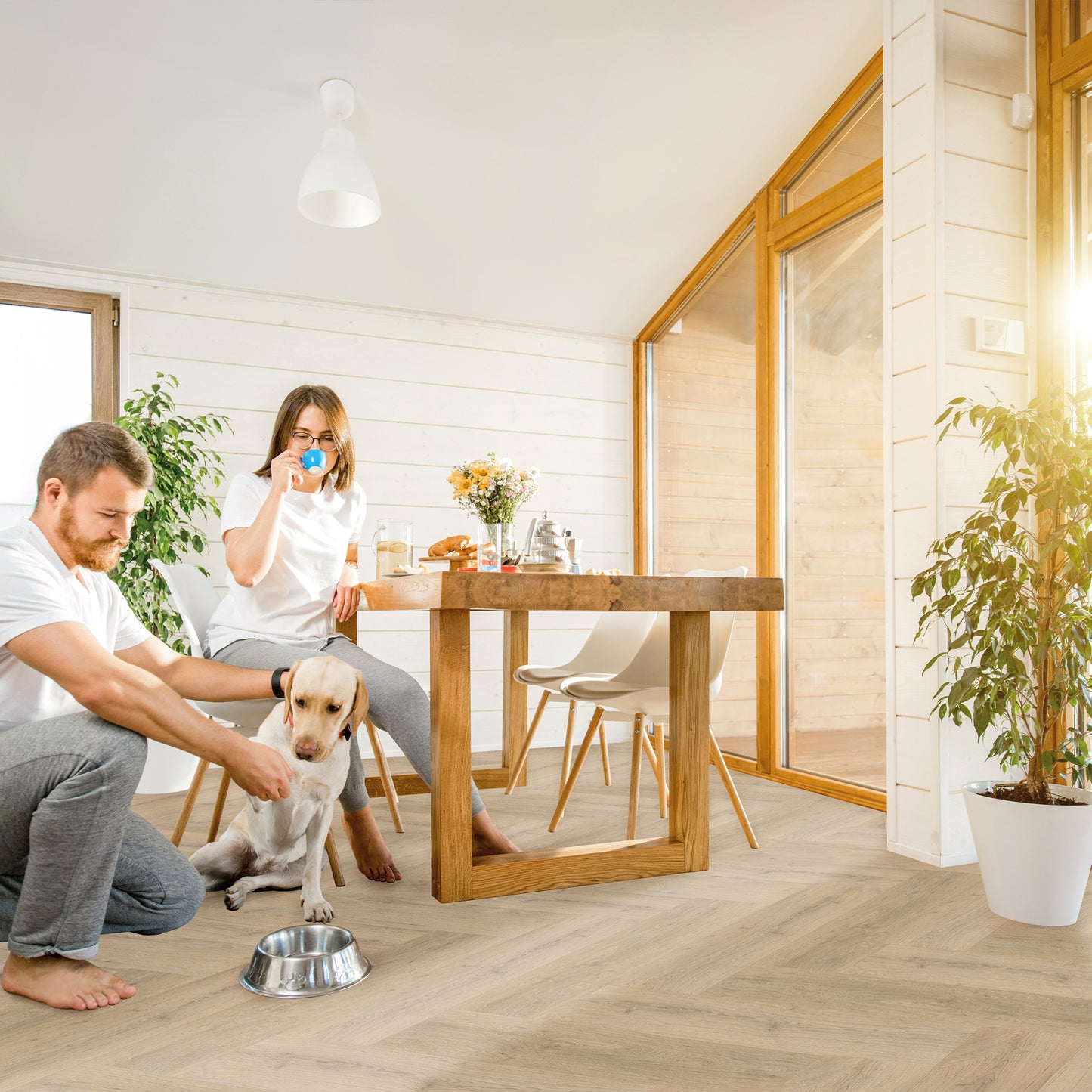 Bodiax Visgraat Licht eiken click